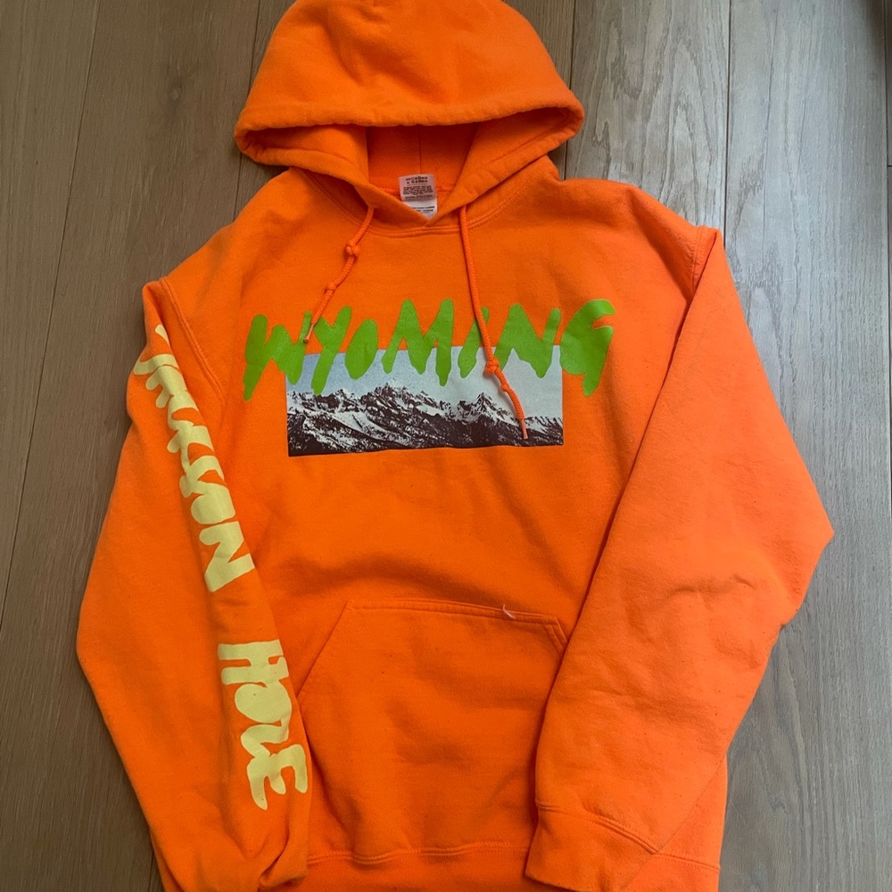 Men’s orange Kanye tour hoodie
